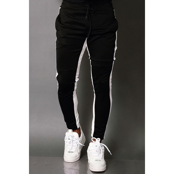 Calça Lacapa Neoprene Moletinho Com Faixa - Preta