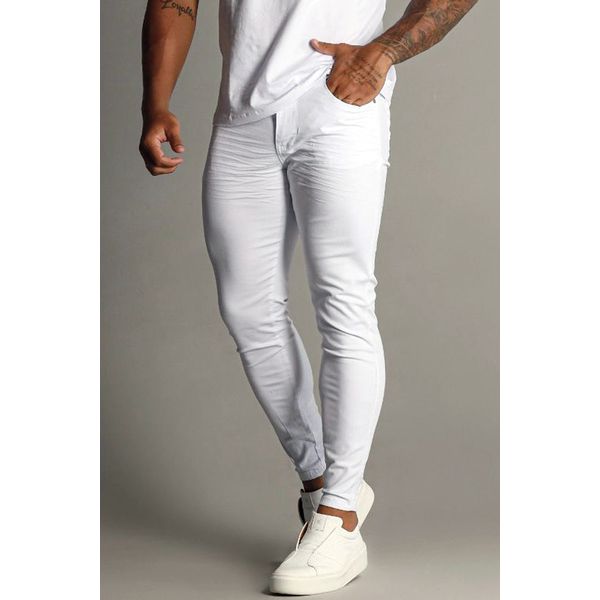 Calça Branca Skinny Masculina Codi Jeans Basica Prensada