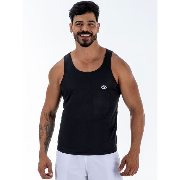 Camiseta Regata Dry Treino Esporte Slim Fit Musculação Preta