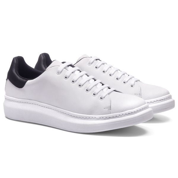 Tenis Sneaker Fly Casual Masculino Sola Alta Sapatênis Conforto - Branco