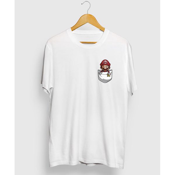 Camiseta Estampada Super Mario Bros Premium - Branco