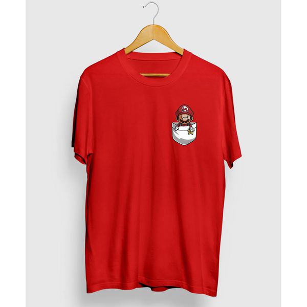 Camiseta Estampada Super Mario Bros Premium - Vermelha