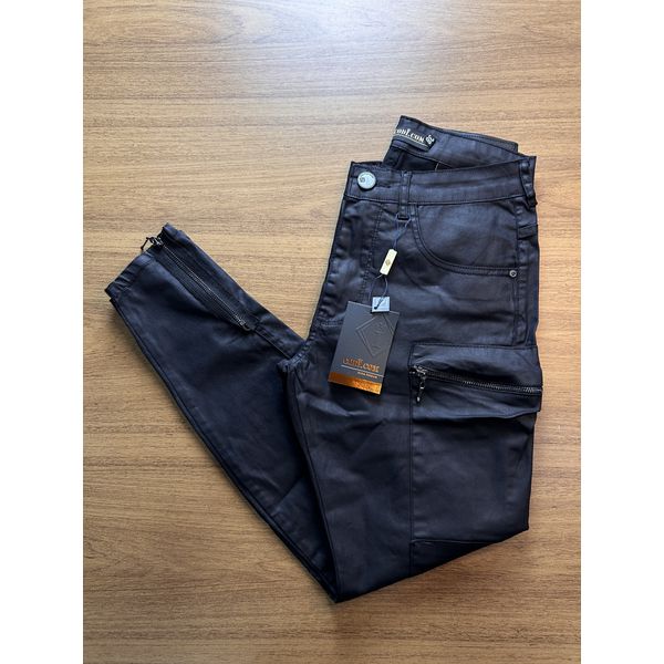 Jeans CalÃ§a Resinada Preta Masculina Calça Preta Resinada Skinny