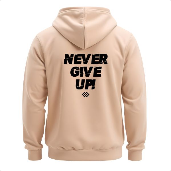 Moletom Blusa De Frio Bolso Canguru Estampa Never Give Up!