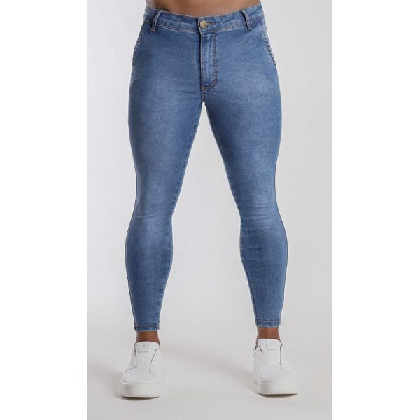 Calça Alfaiataria Skinny Jeans Azul Premium Masculina