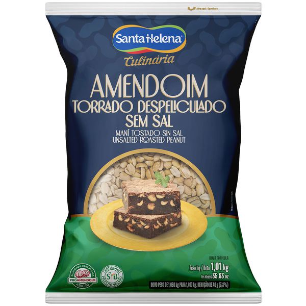 AMENDOIM DESPELICULADO S/SAL 1.05G SANTA HELENA - 85298 - CHOKDOCE