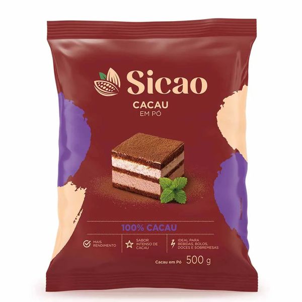 CACAU EM PO 100% 500G SICAO - 314817 - CHOKDOCE