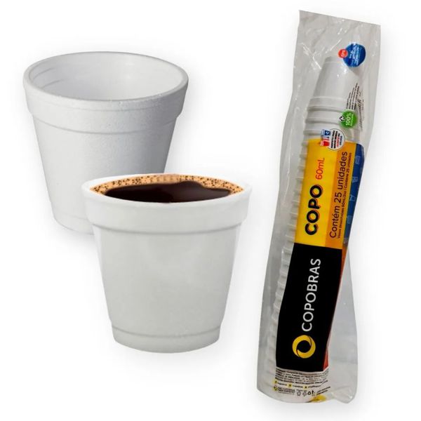 CCT-060 COPO PLAST TERMICO 60ML BRC COM 25 UNIDADES COPOBRAS - 527163 - CHOKDOCE