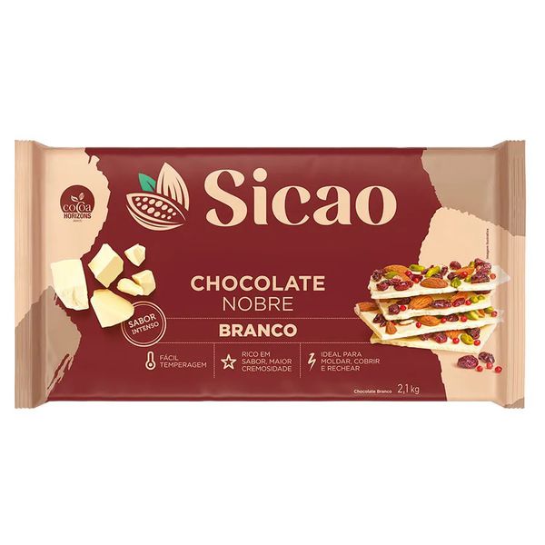 CHOCOLATE BRANCO NOBRE 2.1KG SICAO - 51408 - CHOKDOCE
