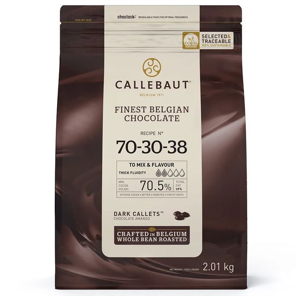 COBERTURA AMARGO 70.5% FACIL DERRETIMENTO 2.01KG CALLEBAUT - 490399 - CHOKDOCE