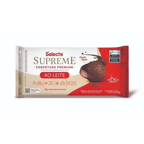 COBERTURA AO LEITE SUPREME 1.01KG MIX - 571838 - CHOKDOCE
