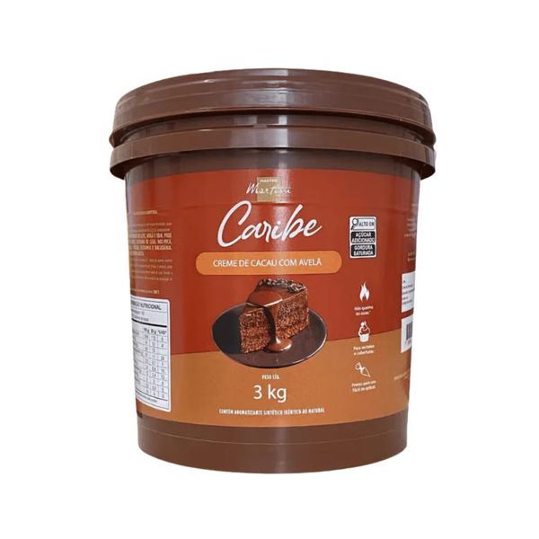 COBERTURA CREME DE AVELA CARIBE 3KG MASTER MARTINI - 721561 - CHOKDOCE