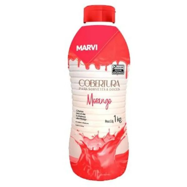 COBERTURA PARA SORVETE MORANGO 1KG MARVI - 733472 - CHOKDOCE