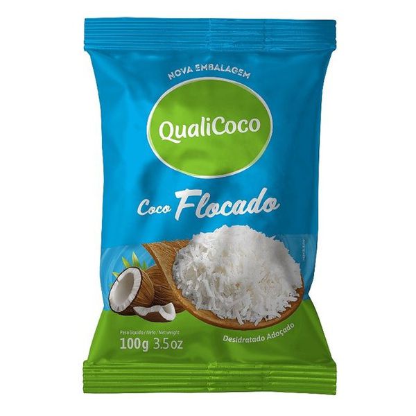 COCO RALADO FLOCADO 100G QUALICOCO - 734233 - CHOKDOCE