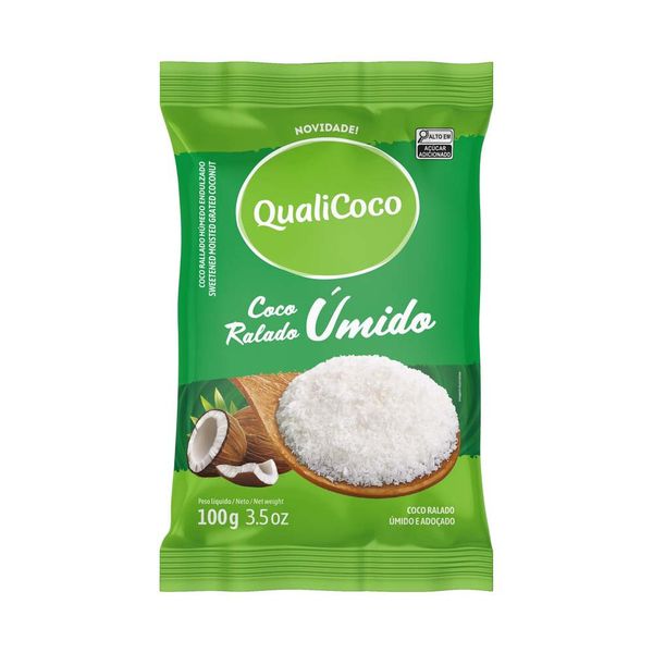 COCO RALADO UMIDO E ADOCADO 100G QUALICOCO - 734172 - CHOKDOCE