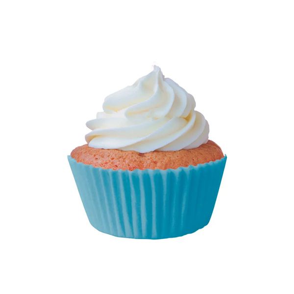 FORMA GREASY PEL CUPCAKE AZUL BEBE COM 45 UNIDADES MAGO - 267229 - CHOKDOCE