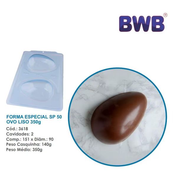 FORMA SILICONE OVO LISO 350G BWB - 63678 - CHOKDOCE