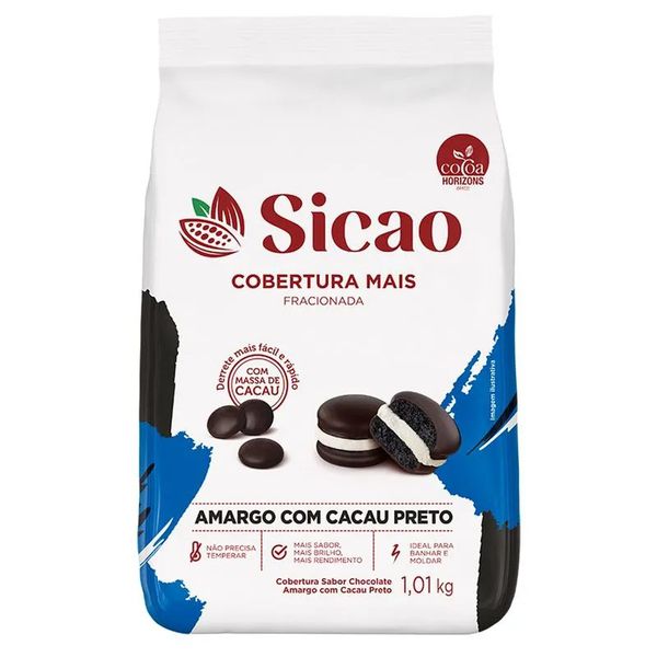 COB GOTAS AMARGO C/CACAU PRETO 1.01KG SICAO - 310314 - CHOKDOCE