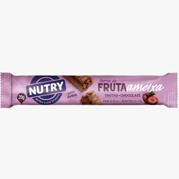 BARRA FRUTA AMEIXA C/CHOC 20G NUTRY - 82303 - CHOKDOCE