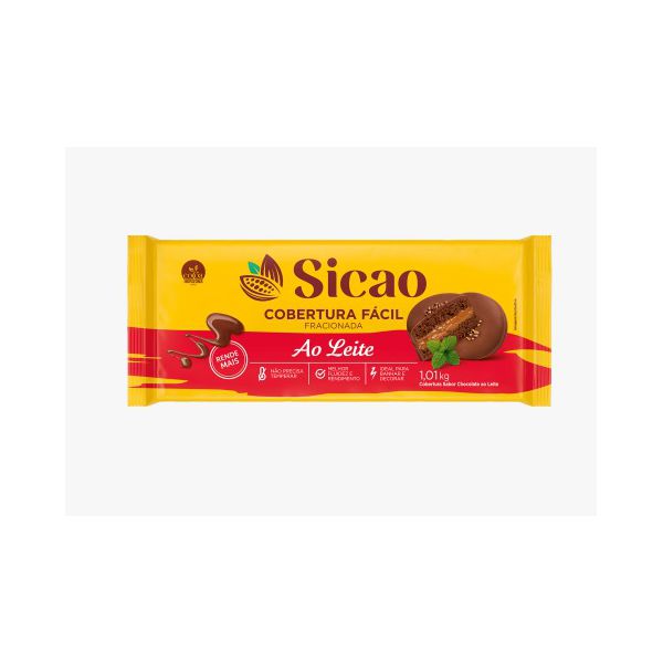 COBERT AO LEITE DIA A DIA 1.01KG SICAO - 308731 - CHOKDOCE