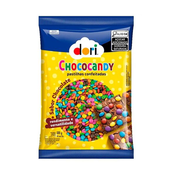 PASTILHA CONFEITADA COLORIDO CHOCOCANDY 500G DORI - 254045 - CHOKDOCE
