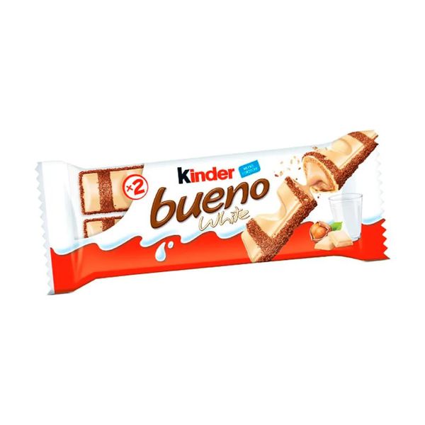 KINDER BUENO WAFER WHITE LEITE E AVELA 39G - 79600 - CHOKDOCE