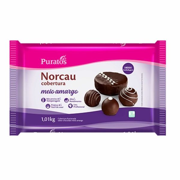 COBERT PREMIUM MEIO AMARGO 1.01KG NORCAU - 51309 - CHOKDOCE