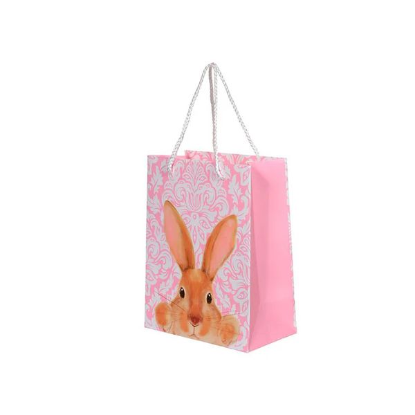 SACOLA DE PAPEL CANDY COLOR (BRANCO ROSA) 23X18X10cm (FLORARTE) Vol. 18 - 761888 - CHOKDOCE