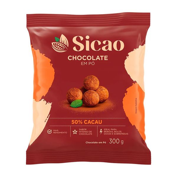 CHOCOLATE EM PO 50% 300G SICAO - 261173 - CHOKDOCE