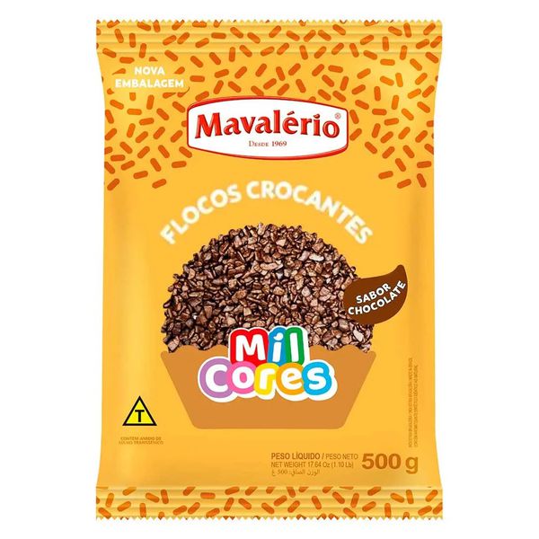 FLOCOS DE CHOCOLATE CROCANTE 500G MIL CORES - 295185 - CHOKDOCE