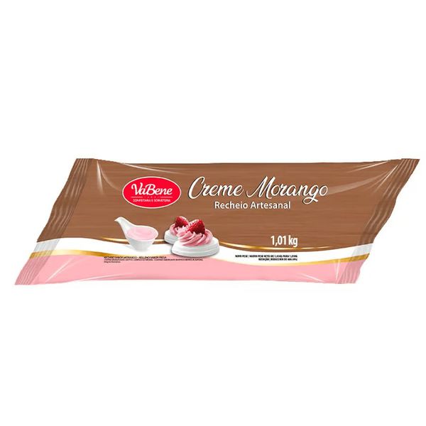RECHEIO ARTES BISNAGA CREME MORANGO 1.01KG VABENE - 430197 - CHOKDOCE