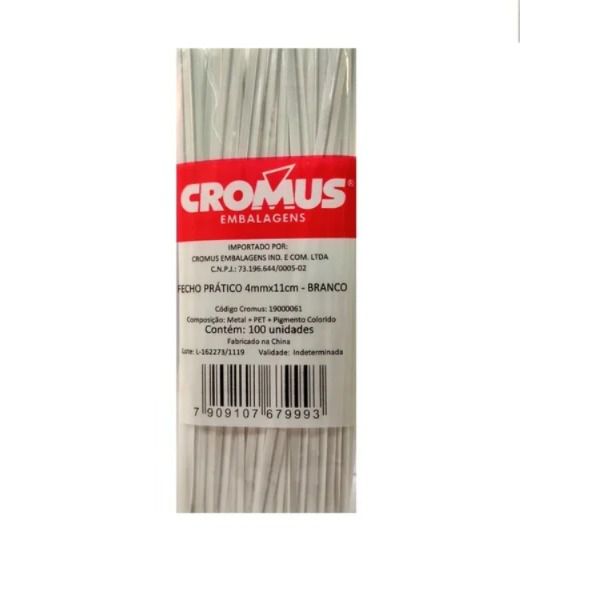 FECHO PRATICO C/100 BRANCO CROMUS - 294119 - CHOKDOCE