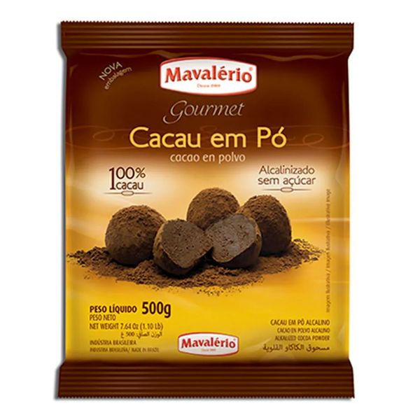 CACAU EM PO ALCALINO 500G MAVALERIO
