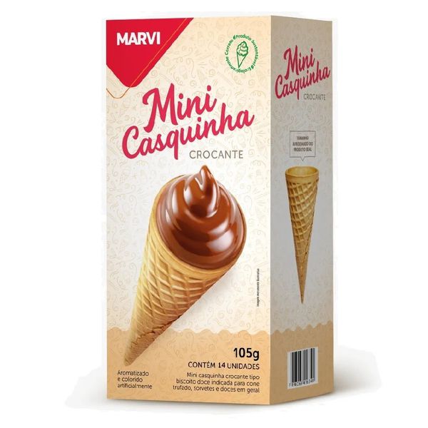CASQUINHA MINI CONE BAUNILHA 105G MARVI