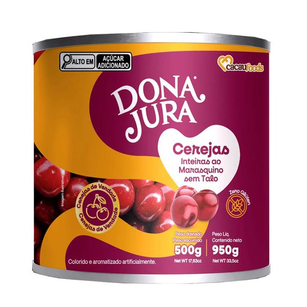 CEREJA EM CALDA SEM TALO 950G DONA JURA - 797917 - CHOKDOCE