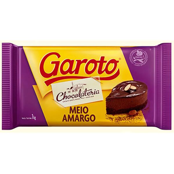 CHOCOLATE MEIO AMARGO 1KG GAROTO - 51040 - CHOKDOCE