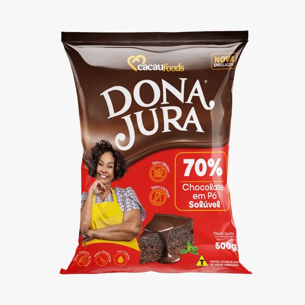CHOCOLATE PÓ DONA JURA 70% 500G CACAU FOODS
