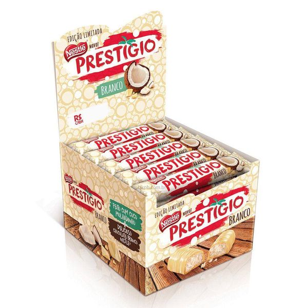 CHOCOLATE PRESTIGIO BRANCO 30 UNIDADES DE 33G NESTLE - 342612 - CHOKDOCE