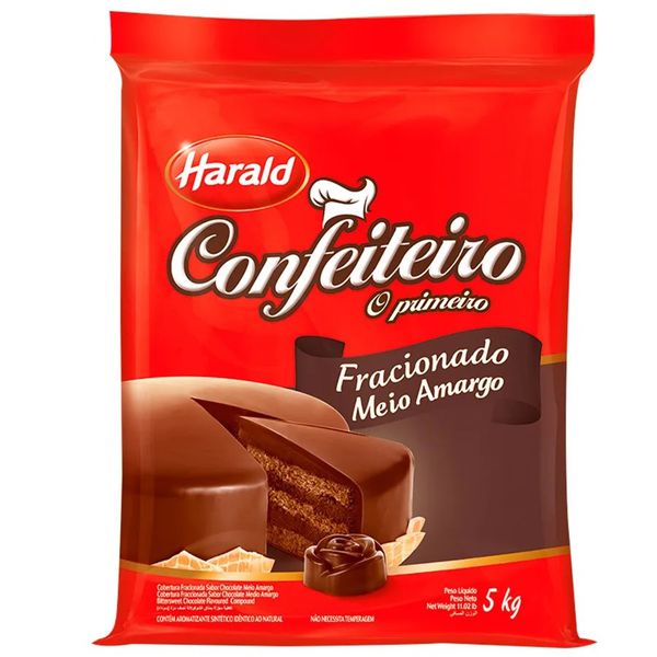 COBERTURA CONFEITEIRO MEIO AMARGO 5KG HARALD - 50494 - CHOKDOCE