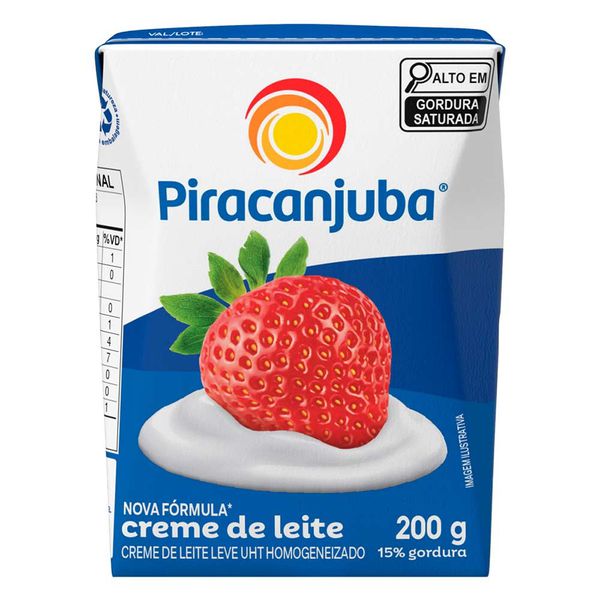 CREME DE LEITE UHT 200G PIRACANJUBA - 310079 - CHOKDOCE