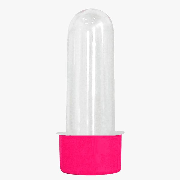 TUBETE 8CM TAMPA PLAST PINK COM 10 UNIDADES - 404259 - CHOKDOCE