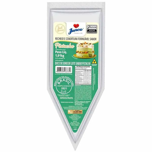 RECHEIO E COBERTURA PISTACHE BISNAGA 1.01KG JUNCO - 721042 - CHOKDOCE