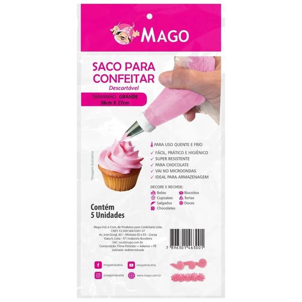 SACO CONFEITAR DESC P C/5 MAGO - 440462 - CHOKDOCE