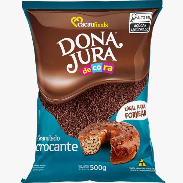 GRANULADO CROCANTE CHOCOLATE 500G CACAU FOODS - 625425 - CHOKDOCE