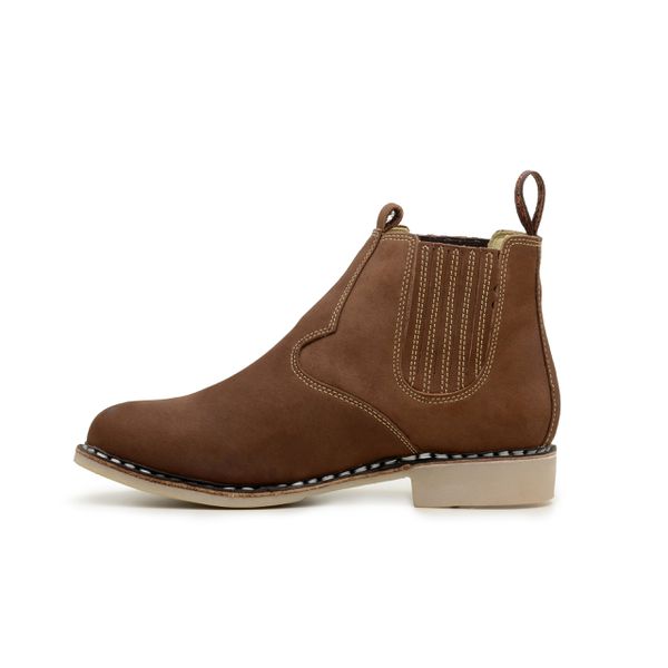 BOTINA EM COURO MASCULINA ZEBU NOBUCK TERRA 64010 Cia da