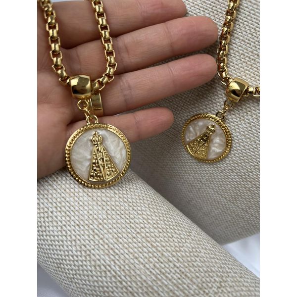 PULSEIRA COM MEDALHA DE NOSSA SENHORA