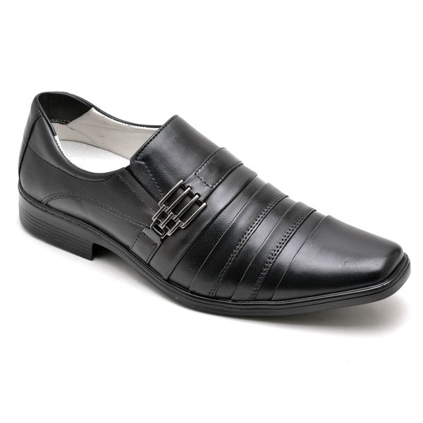 Sapato Social Comfort Masculino em Couro Preto 