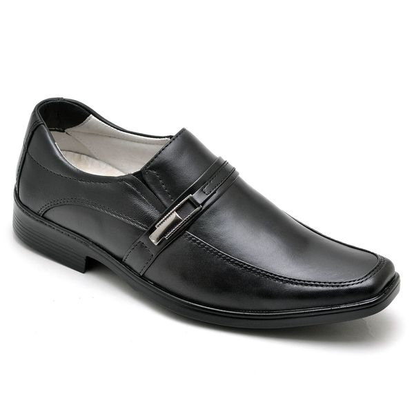 Sapato Social Comfort Masculino em Couro Preto 