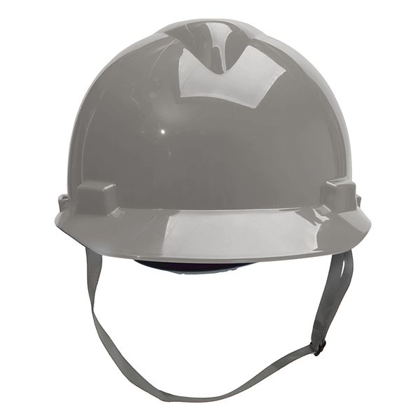 CAPACETE ABA FRONTAL COM CARNEIRA PLÁSTICA E JUGULAR TÊXTIL CINZA V-GARD