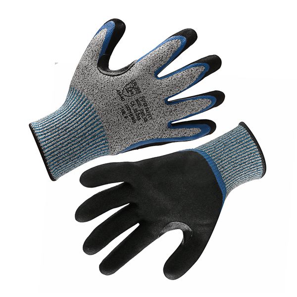 LUVA RESISTENTE À CORTE COM BANHO NITRILICO SS1007N-R